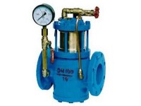 Filtered piston type slow closing check valve