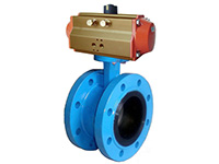 Pneumatic soft sealing flange butterfly valve