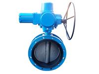 Electric soft sealing flange butterfly valve