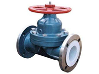 Fluorine lined diaphragm valve